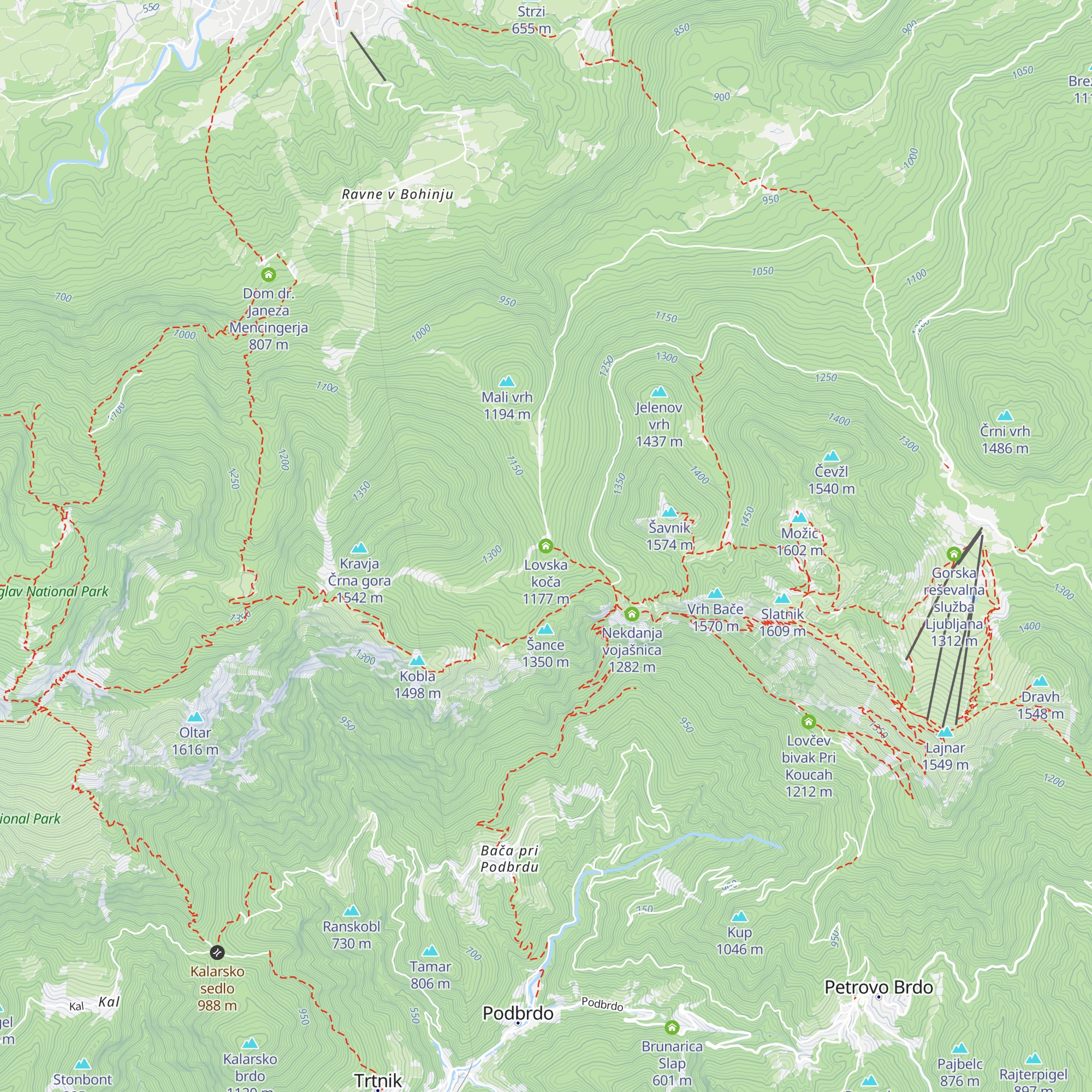 Lovska koča map