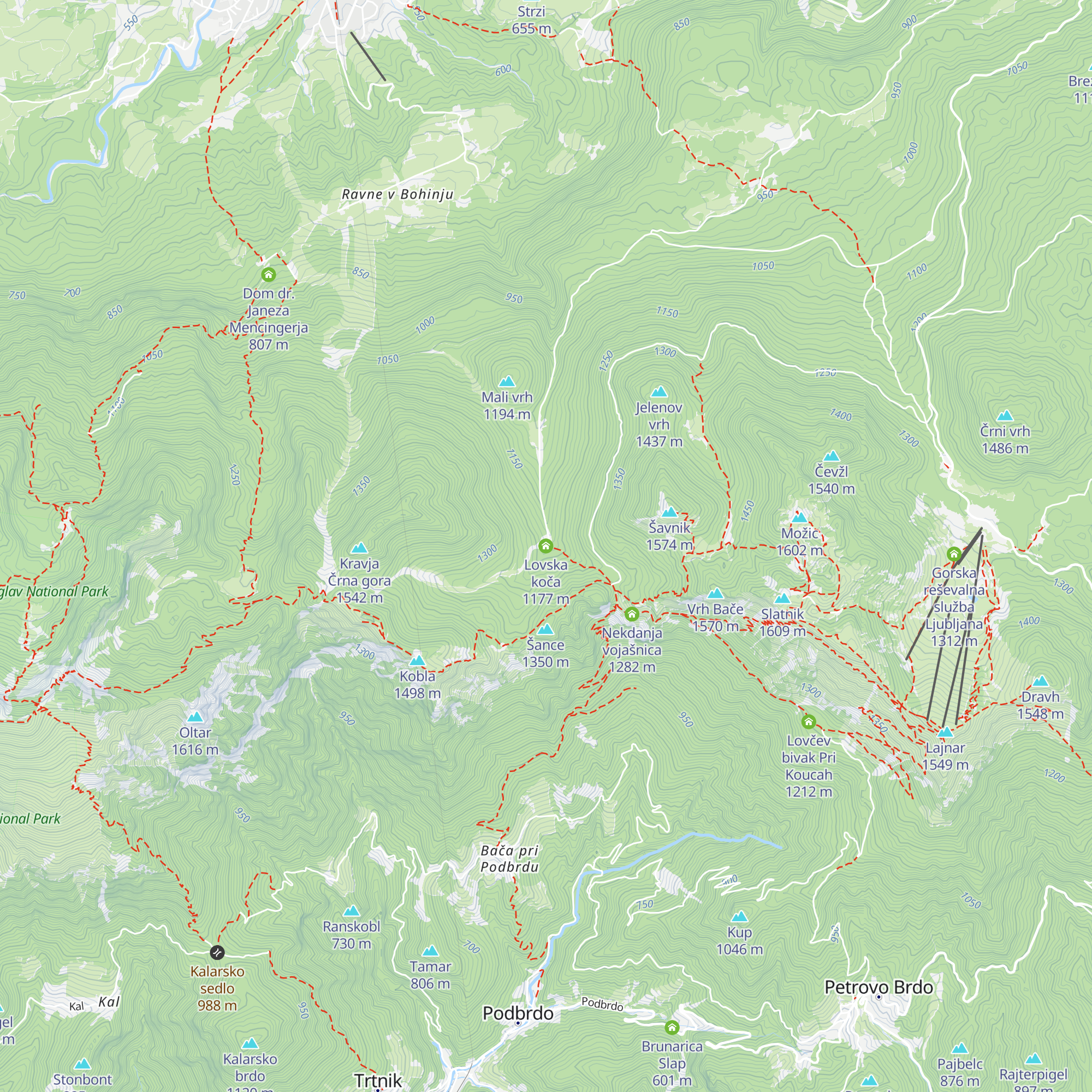 Lovska koča map