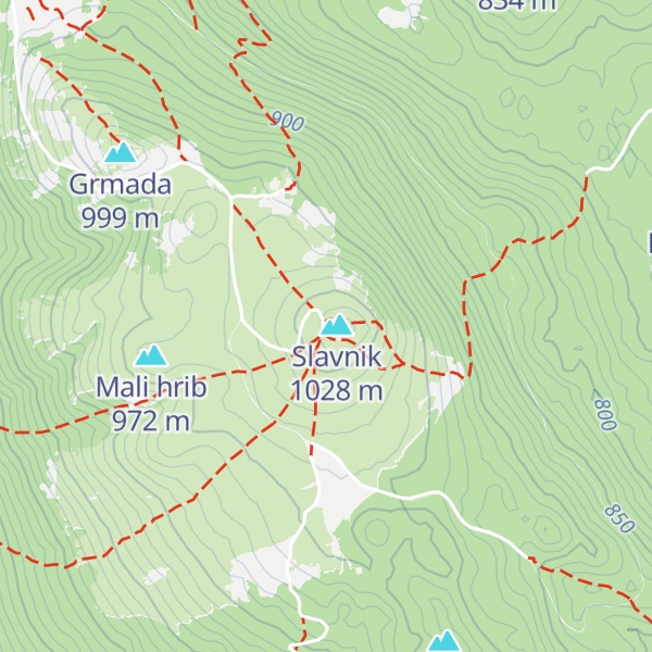 Map of Tumova koča na Slavniku