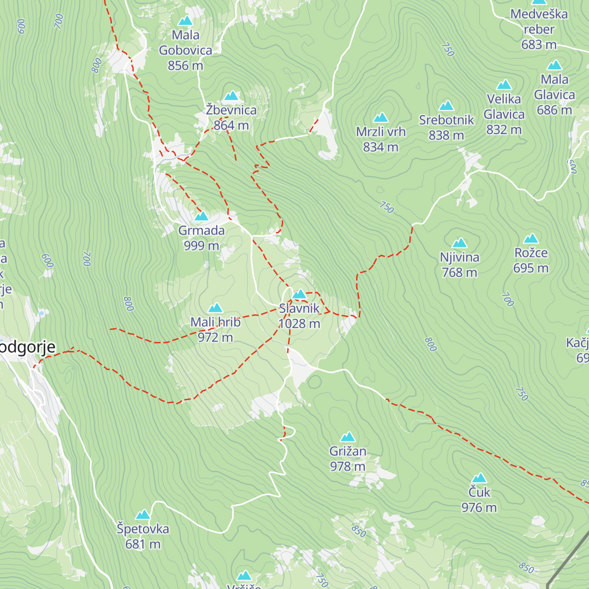 Tumova koča na Slavniku map