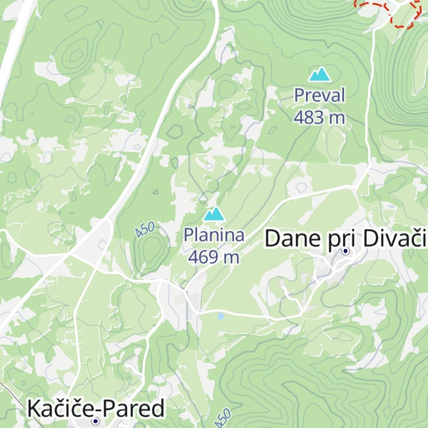 Map of Planina