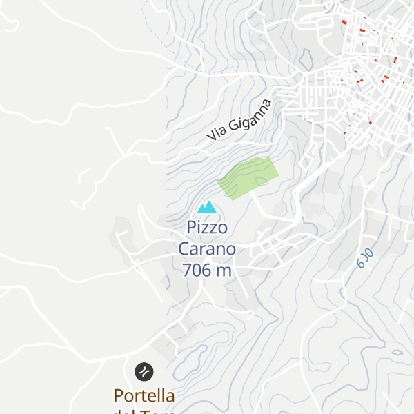Map of Pizzo Carano