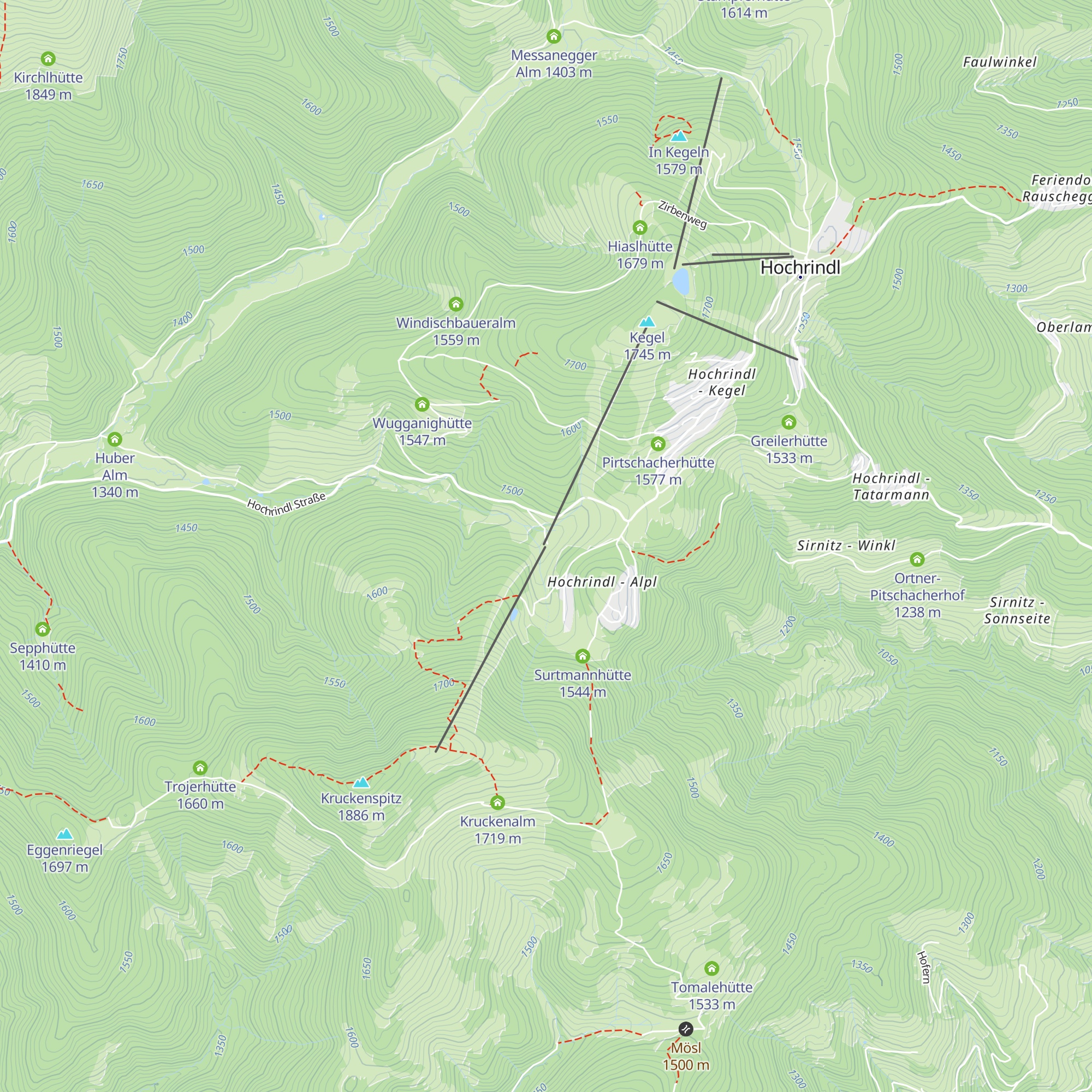 Kruckenlift map