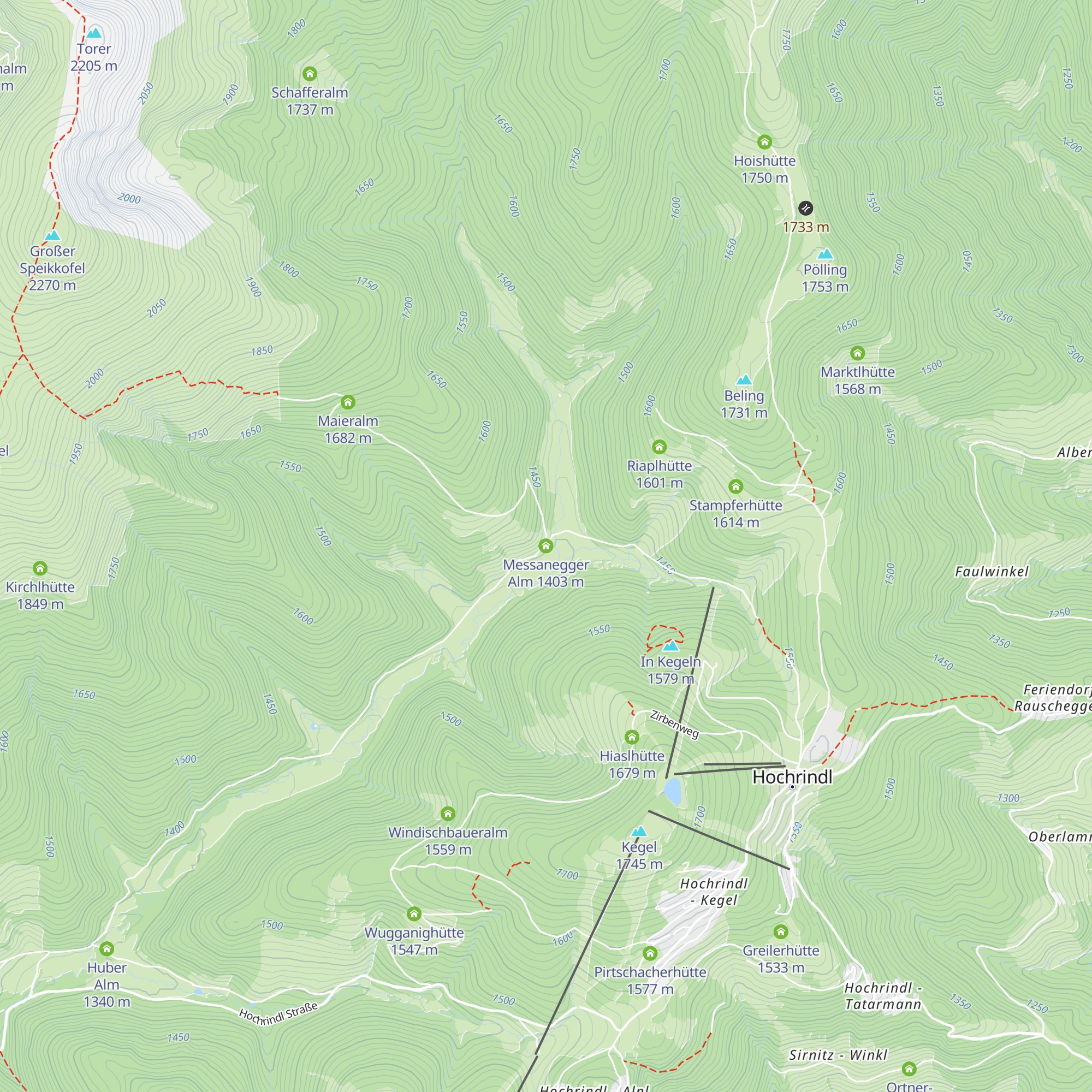 Messanegger Alm map