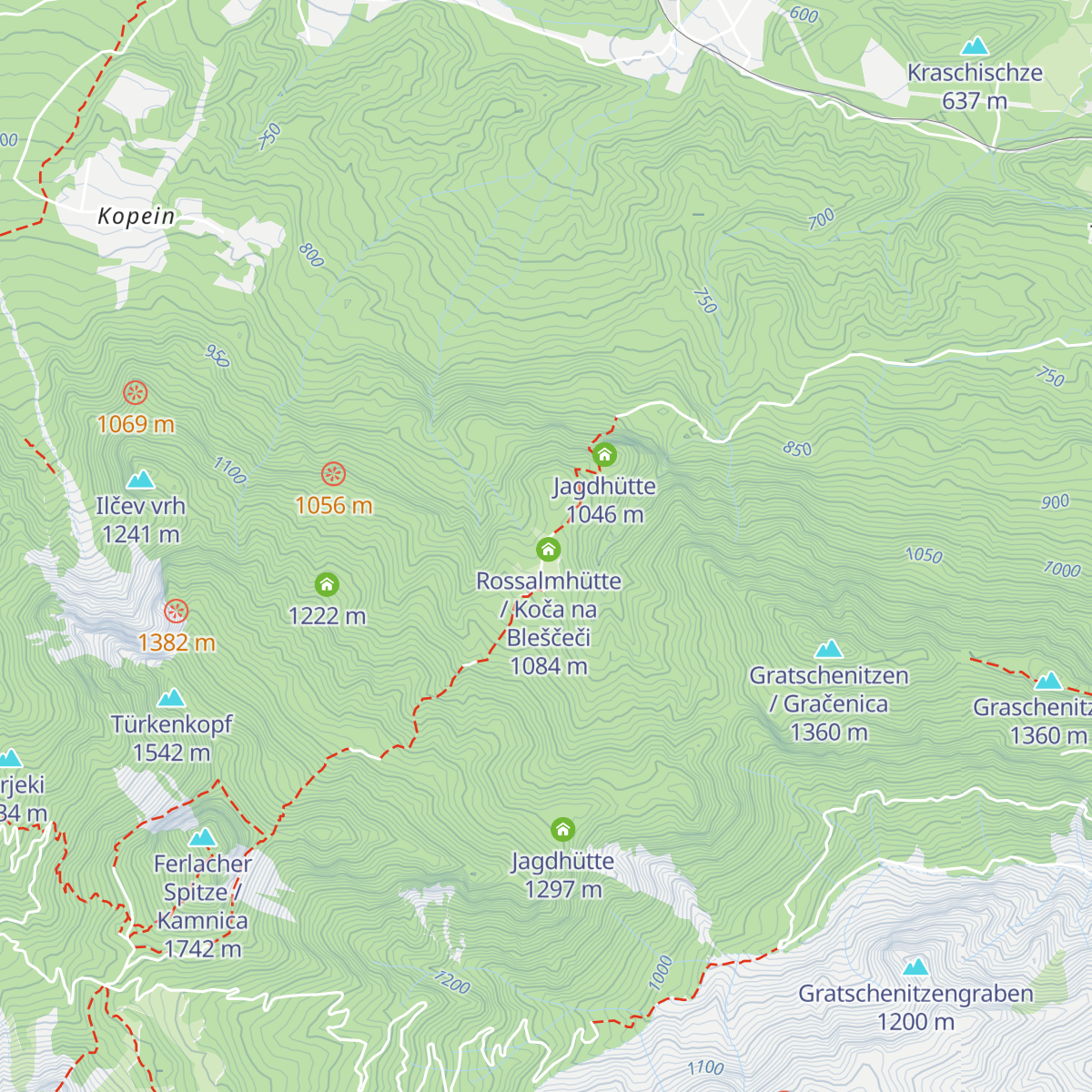 Rossalm map