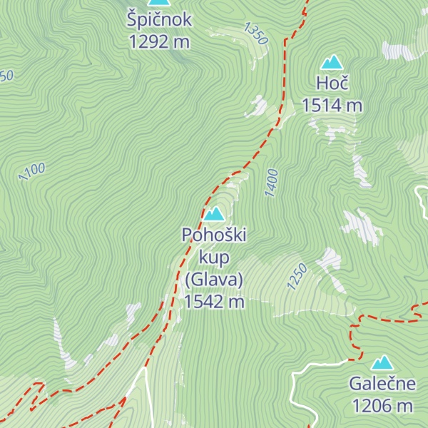 Map of Pohoški kup (Glava)