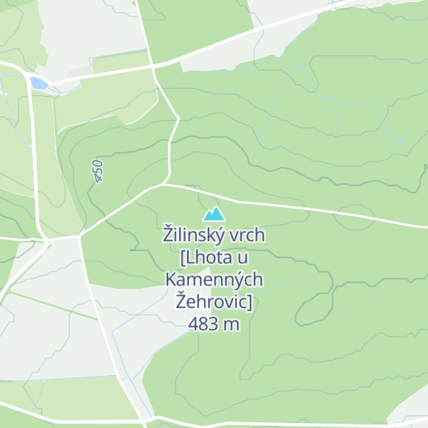Map of Žilinský vrch [Lhota u Kamenných Žehrovic]