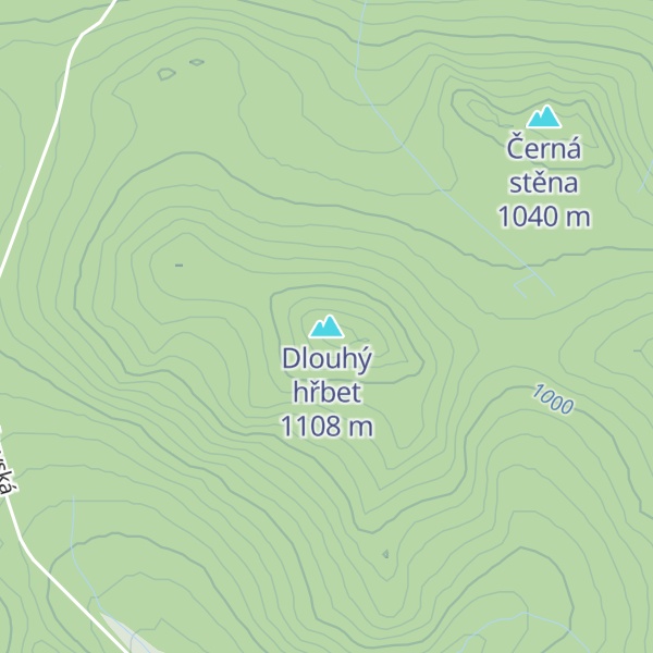 Map of Dlouhý hřbet
