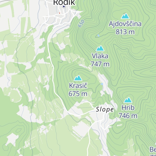 Map of Krasič