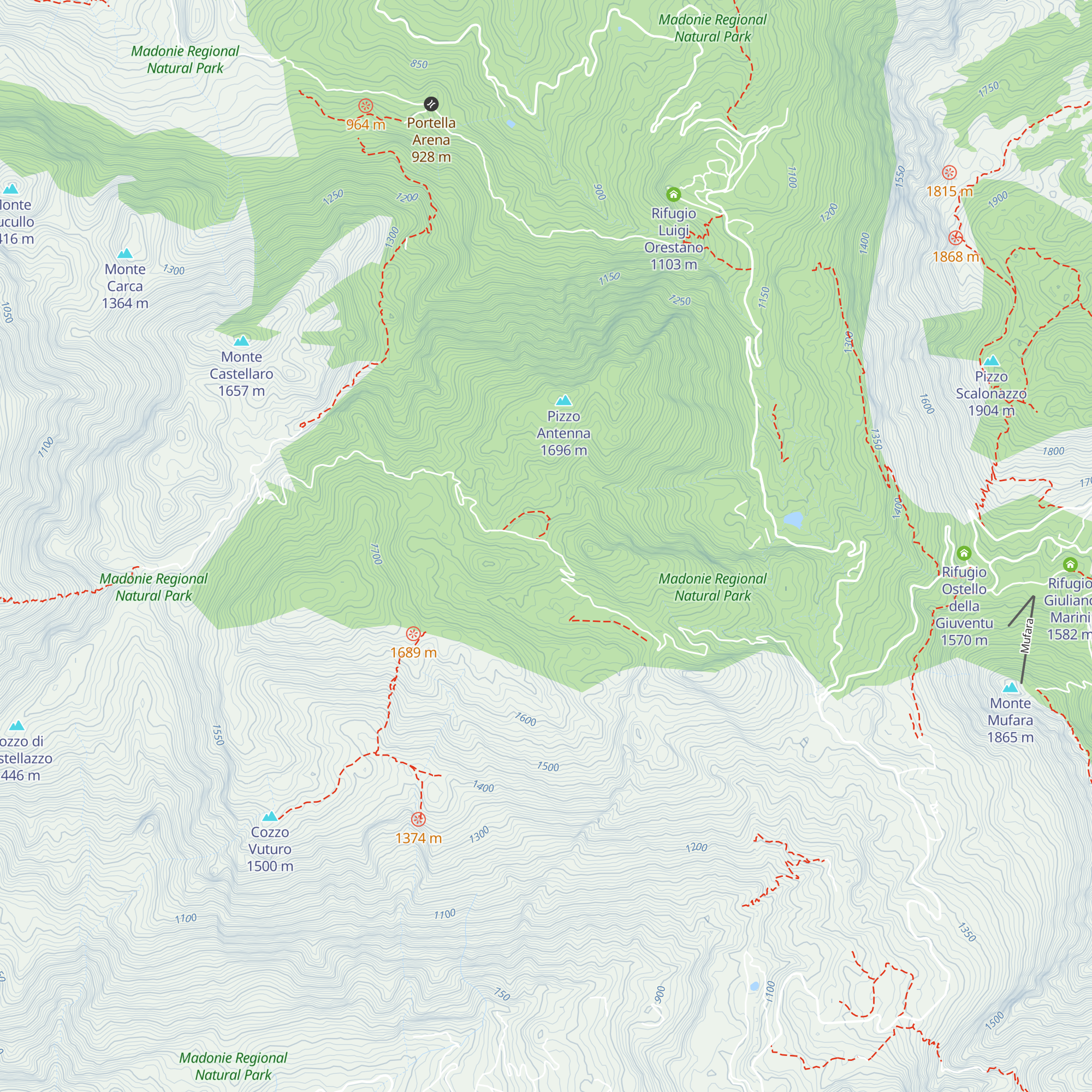 Rifugio CAS map