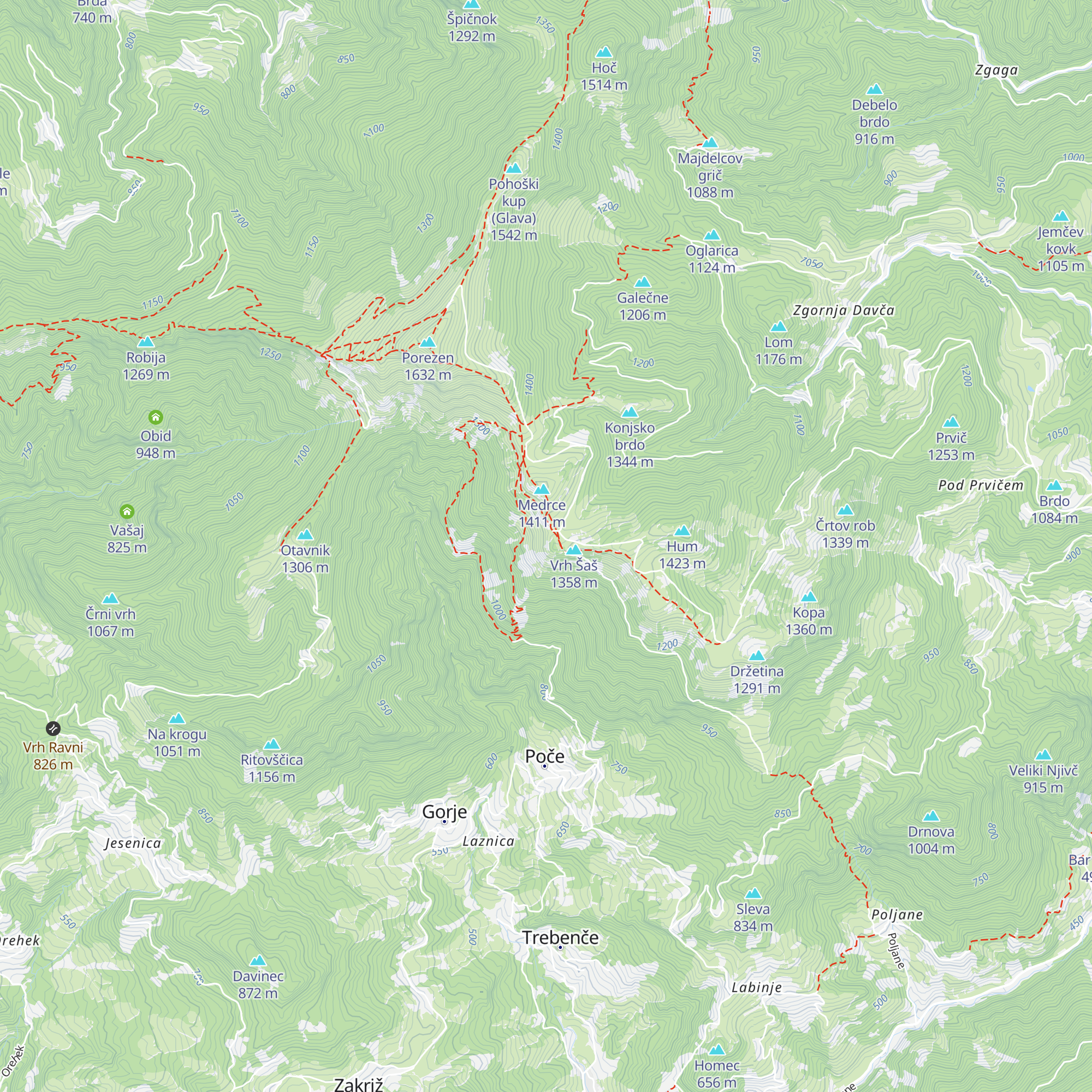 Lovska koča na Šašu map