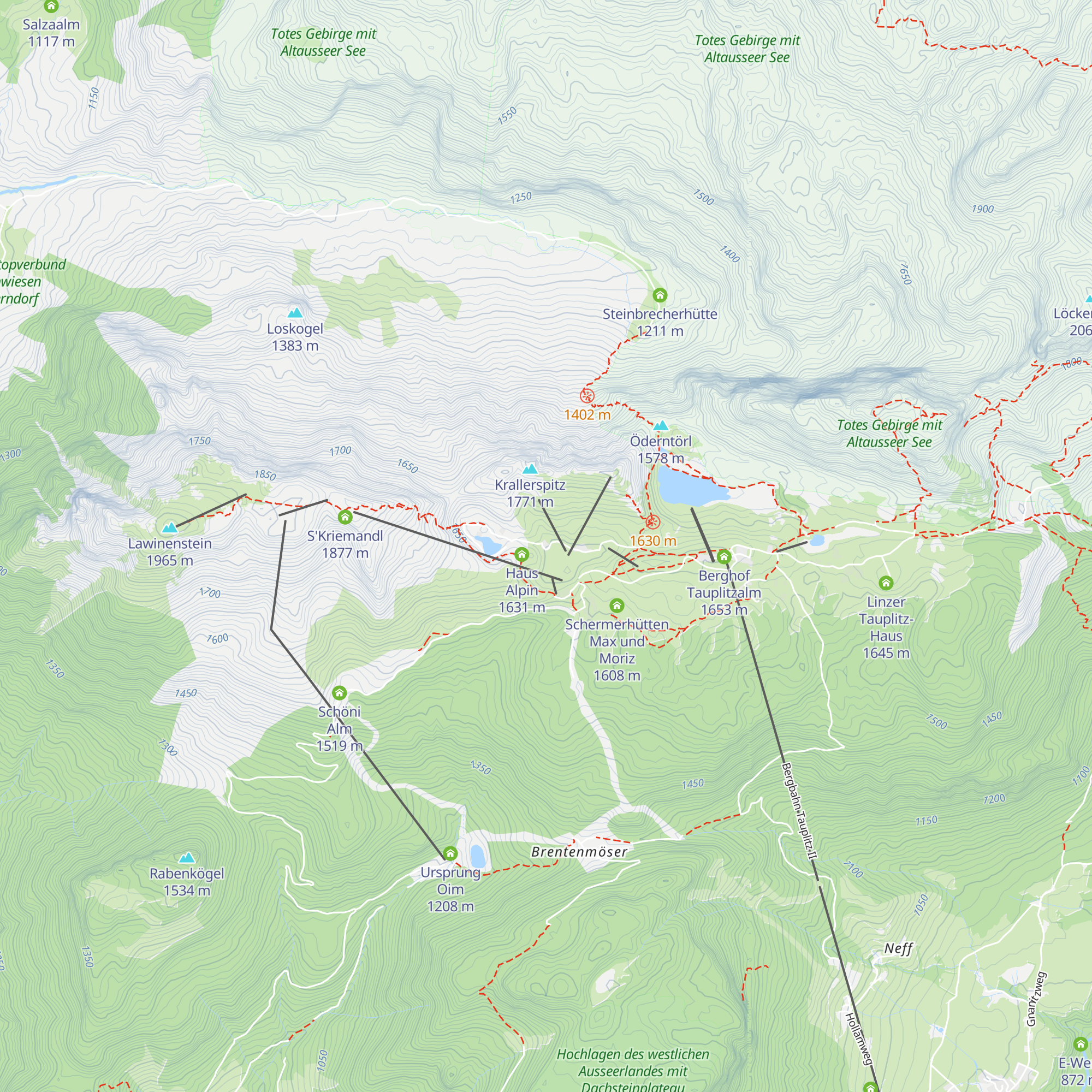 Hotel Alpen Arnika map