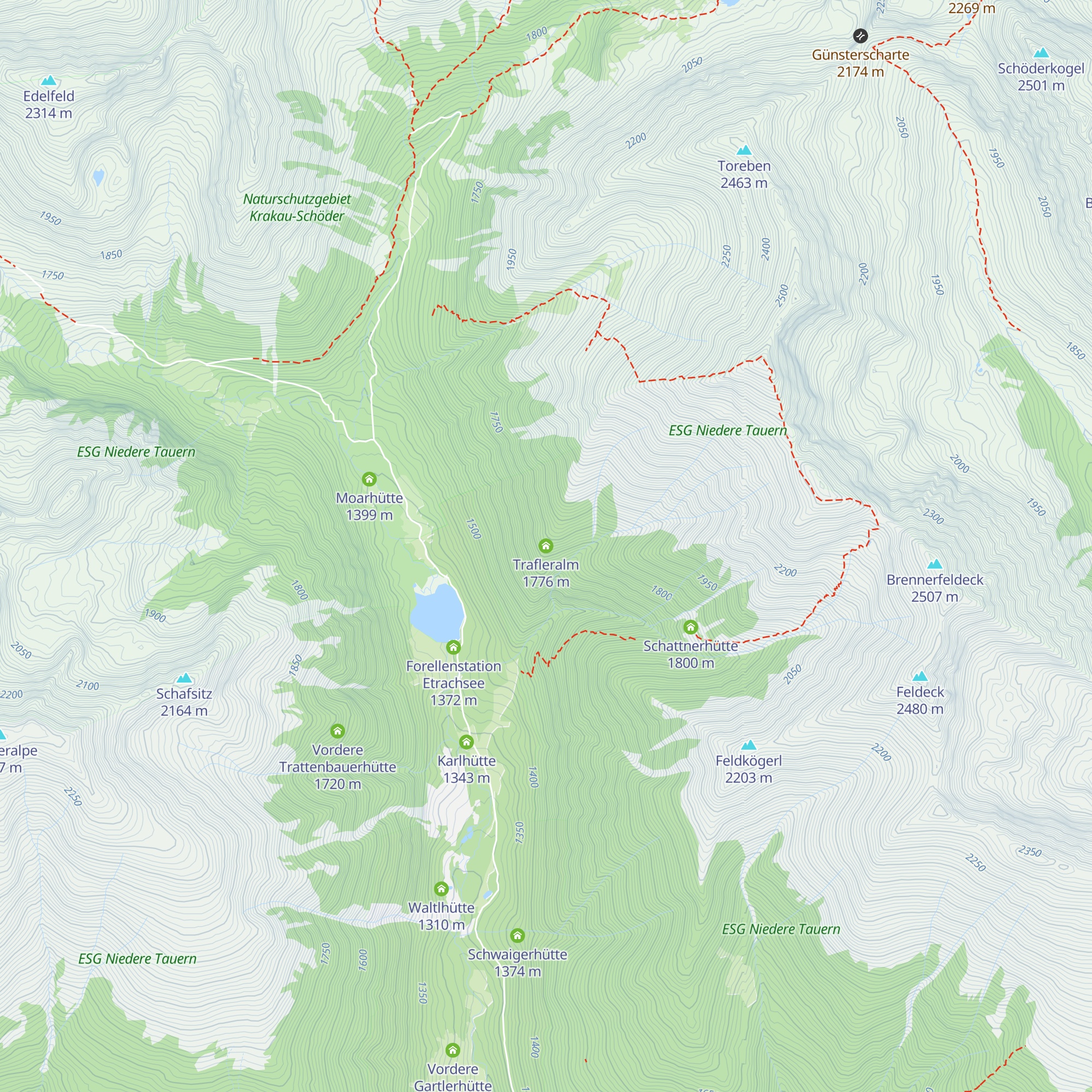 Trafleralm map