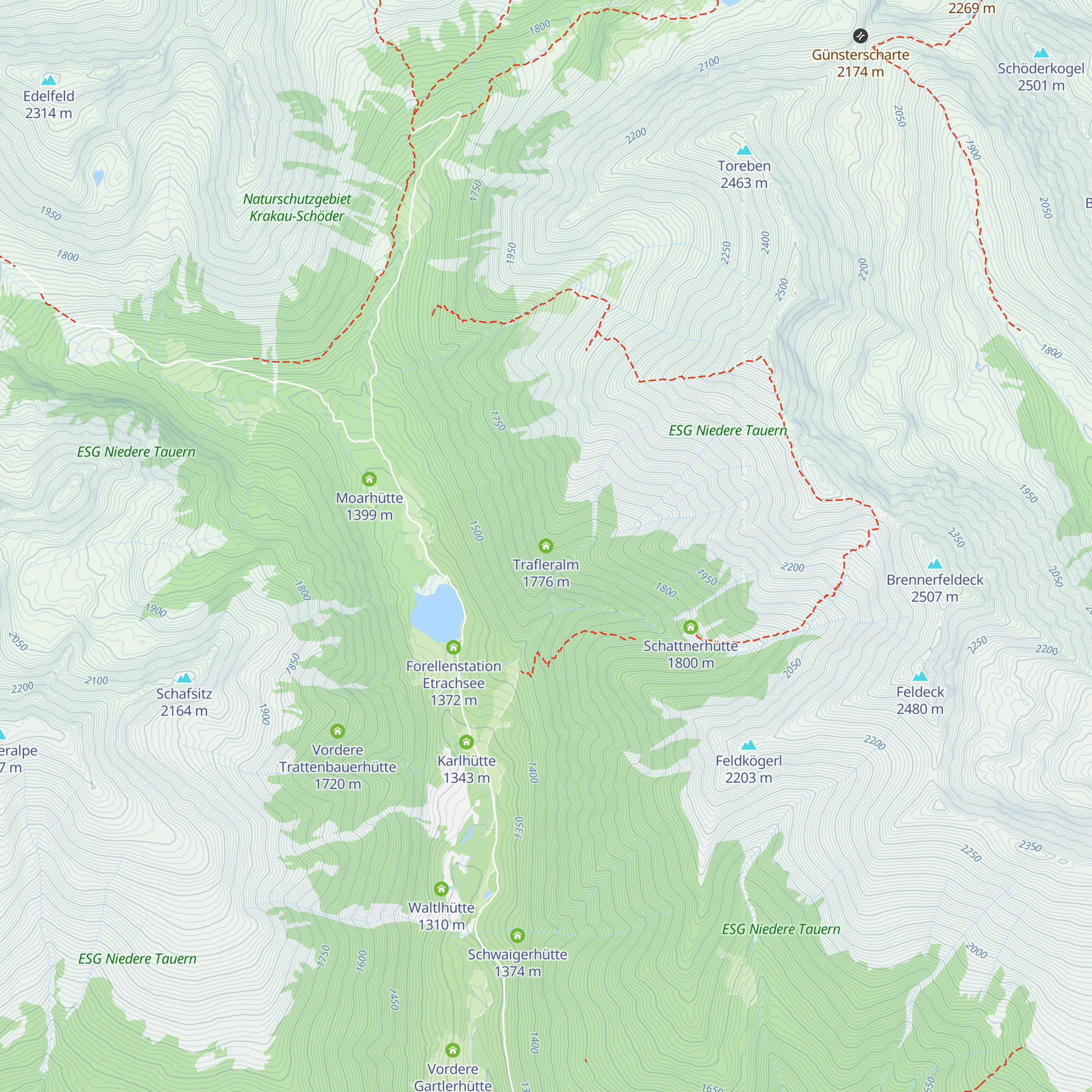 Trafleralm map