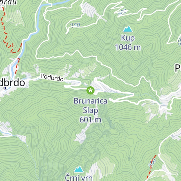 Map of Brunarica Slap