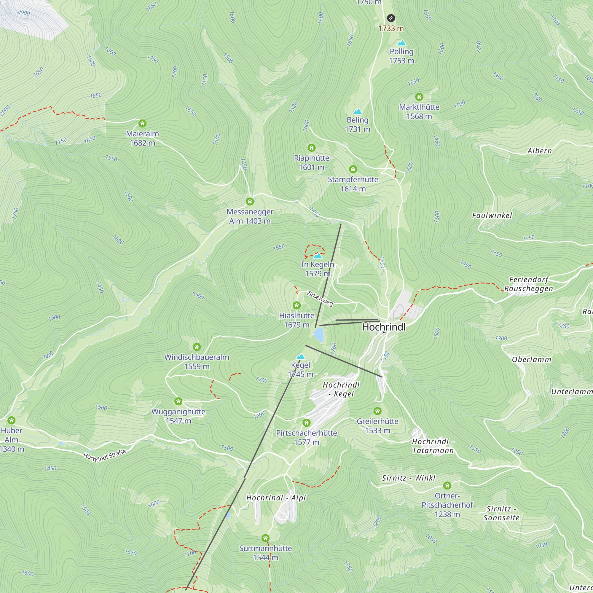 Hiaslalm map