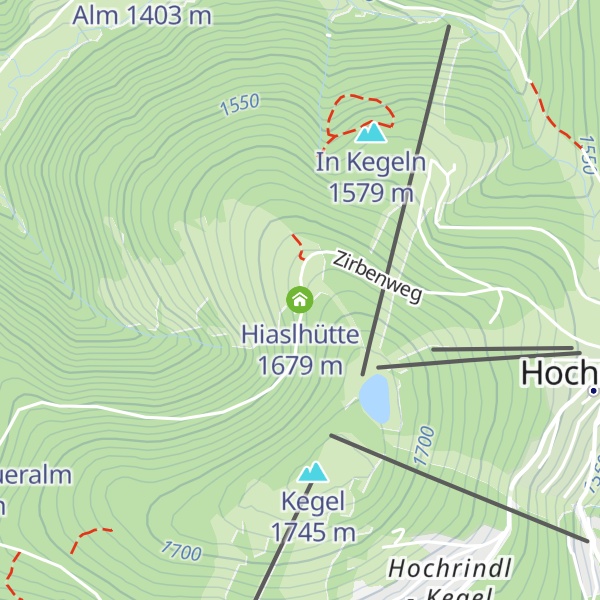 Map of Hiaslhütte