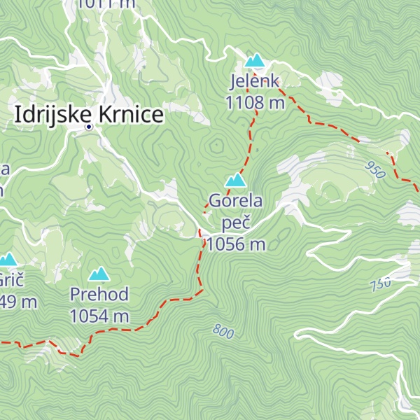 Map of Lovska koča pod Jelenkom