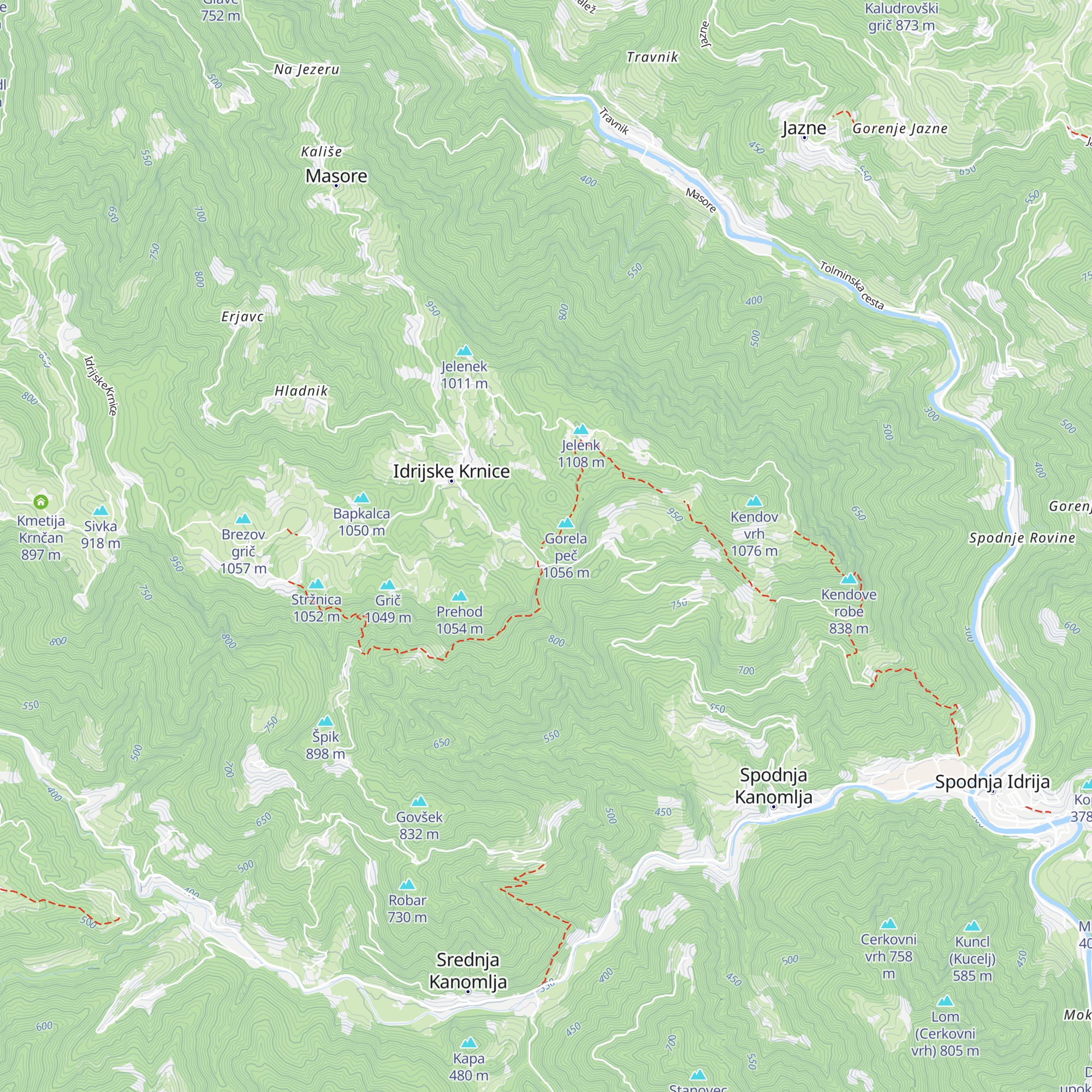 Lovska koča pod Jelenkom map