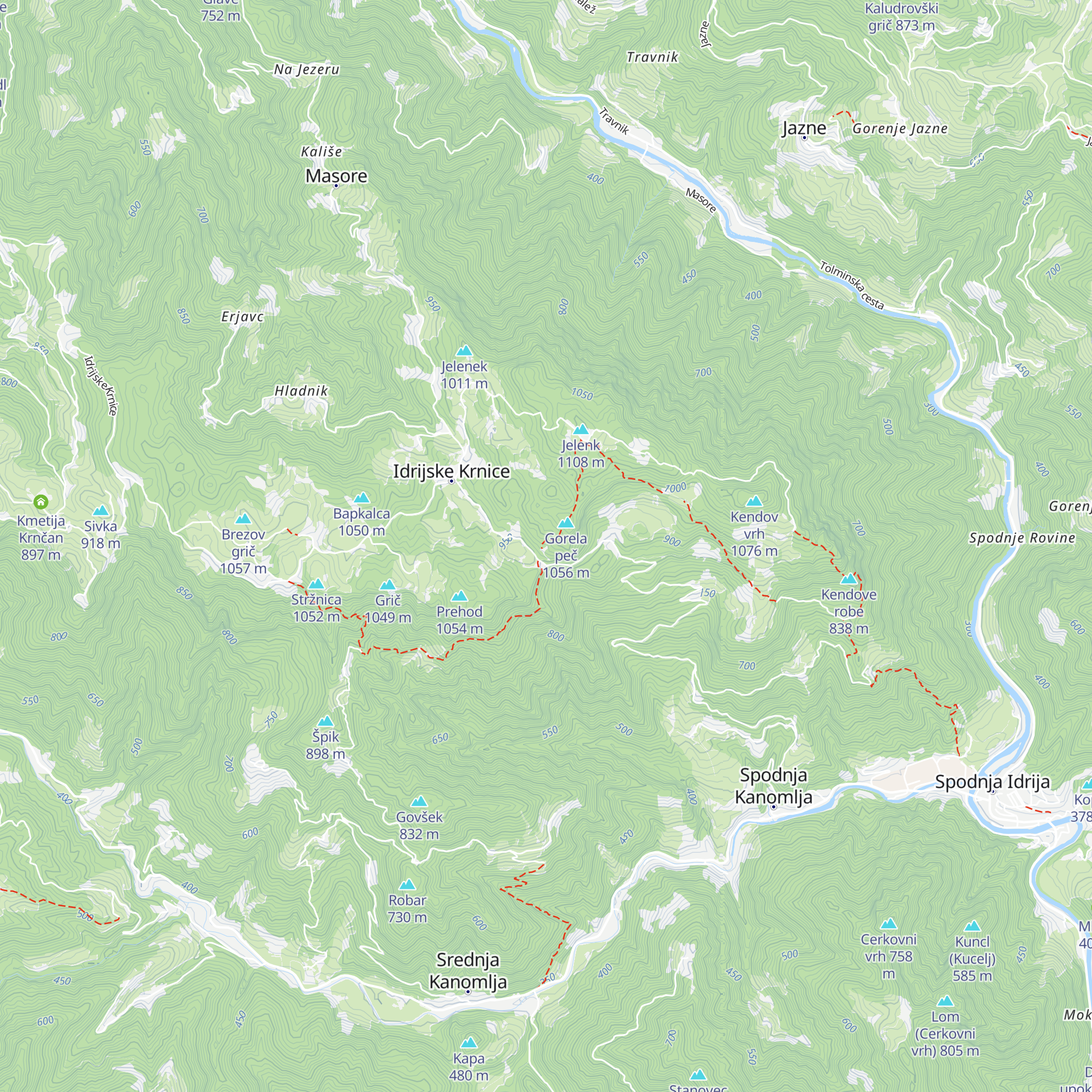 Lovska koča pod Jelenkom map
