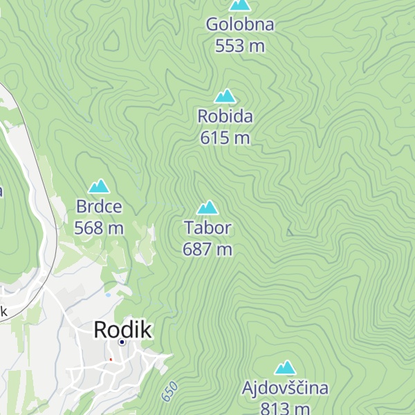 Map of Tabor