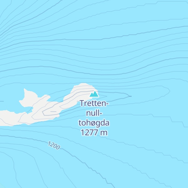 Map of Tretten-null-tohøgda