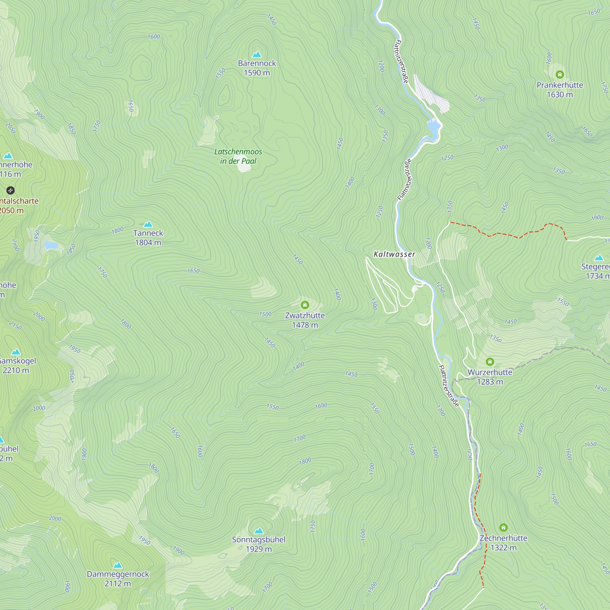 Zwatzhütte map