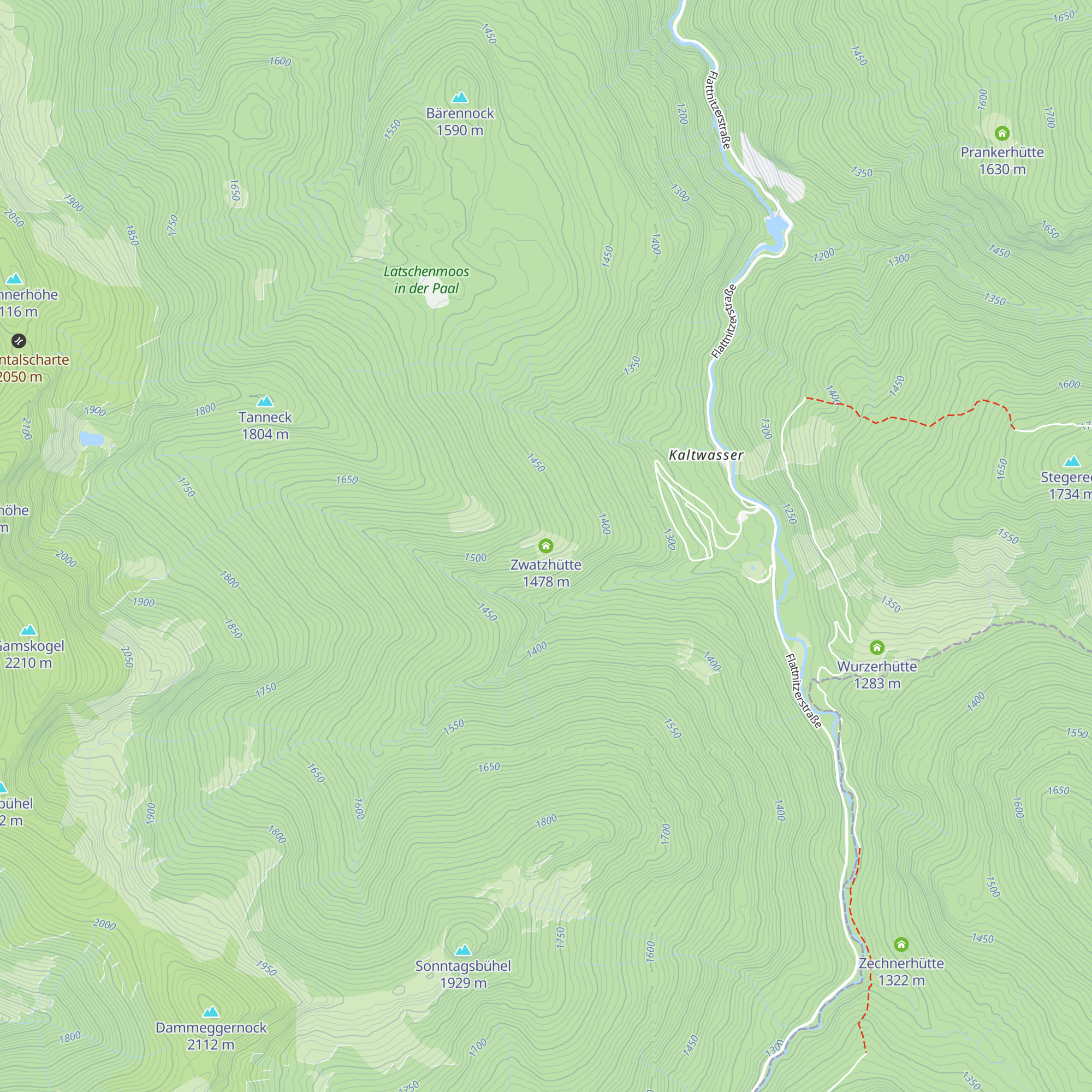 Zwatzhütte map