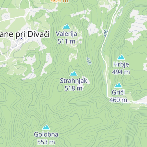 Map of Strahnjak