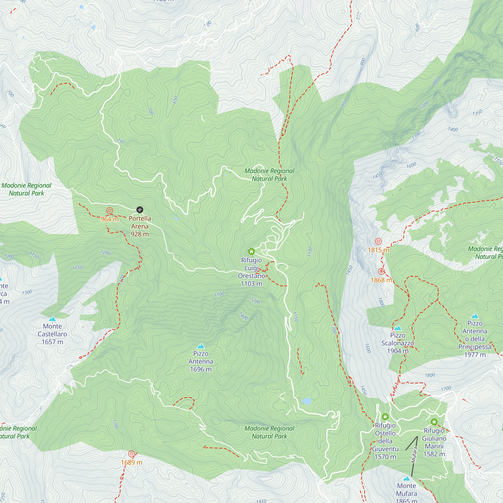 Rifugio Luigi Orestano map