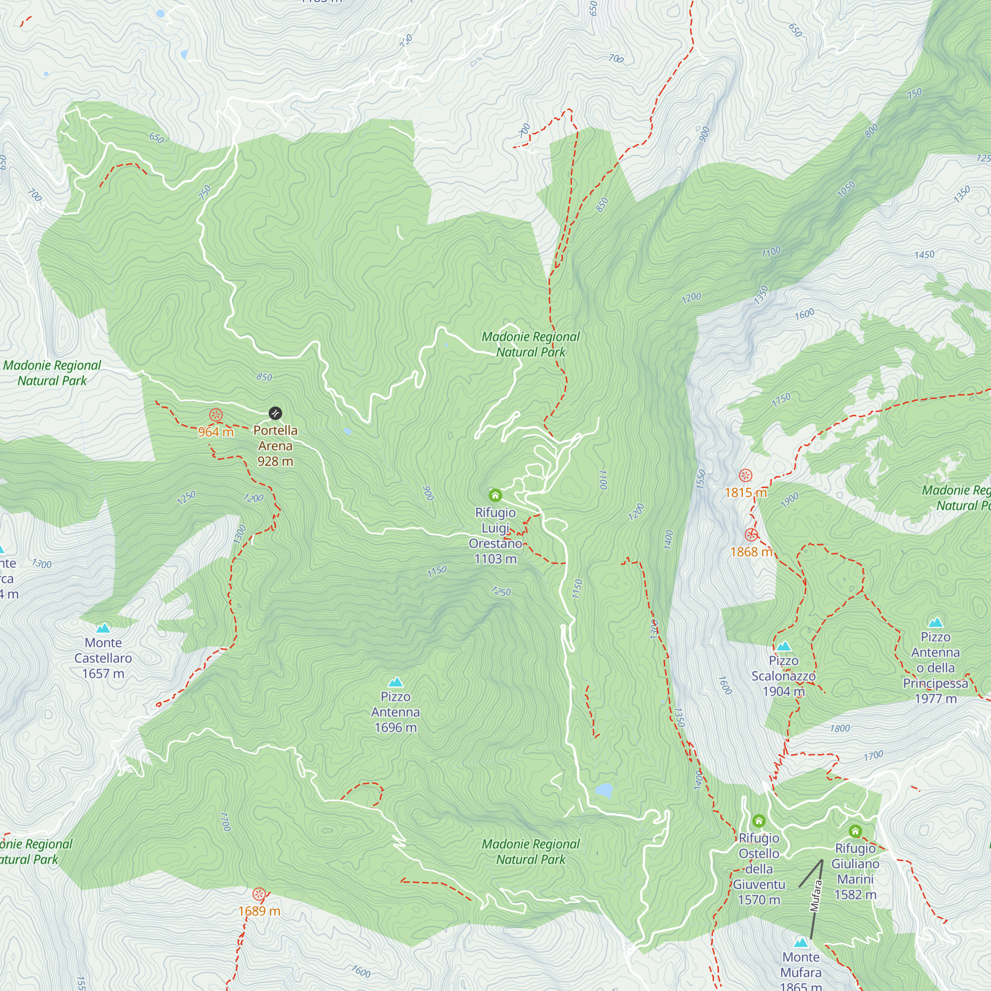 Rifugio Luigi Orestano map