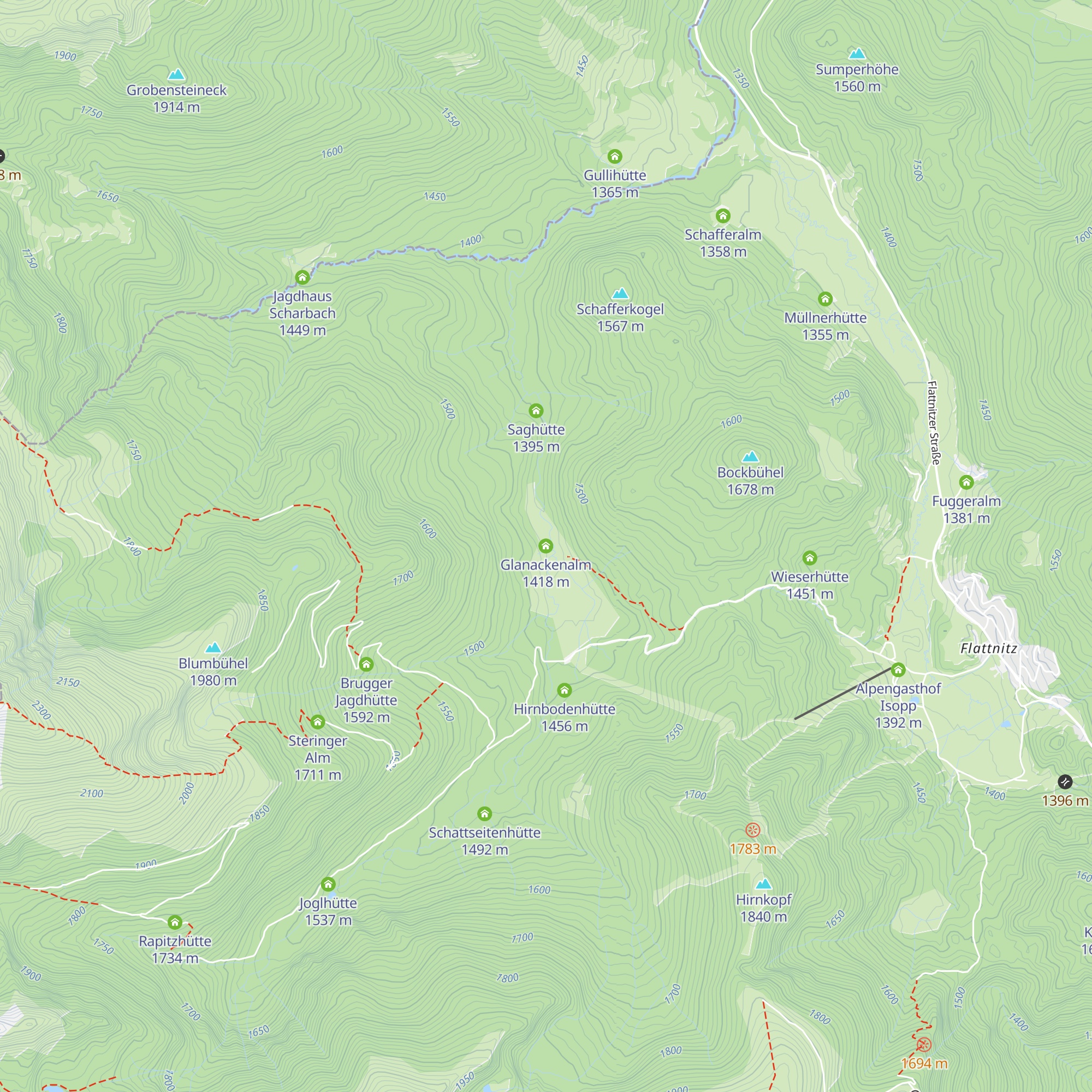 Glanackenalm map