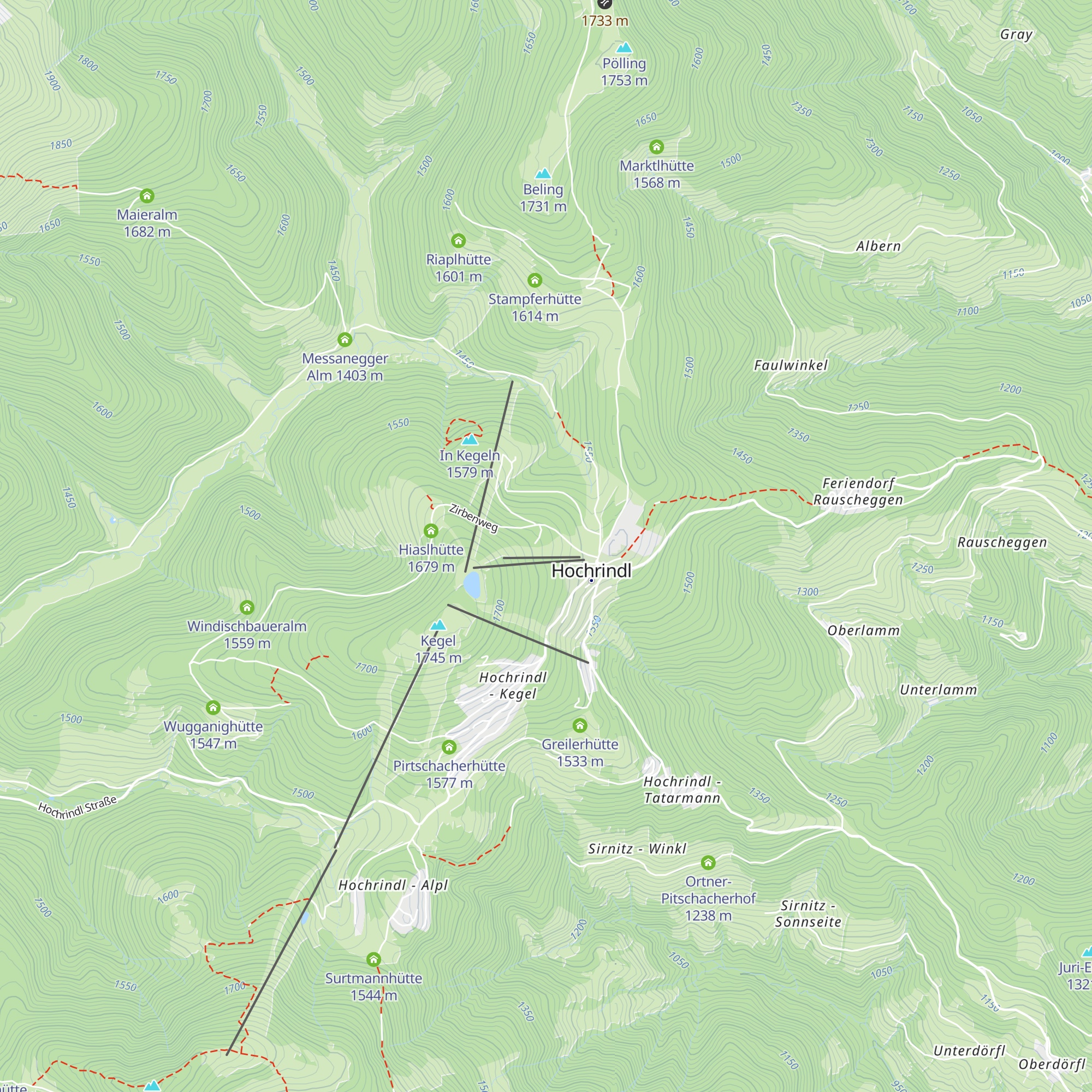 Herzlhütte map