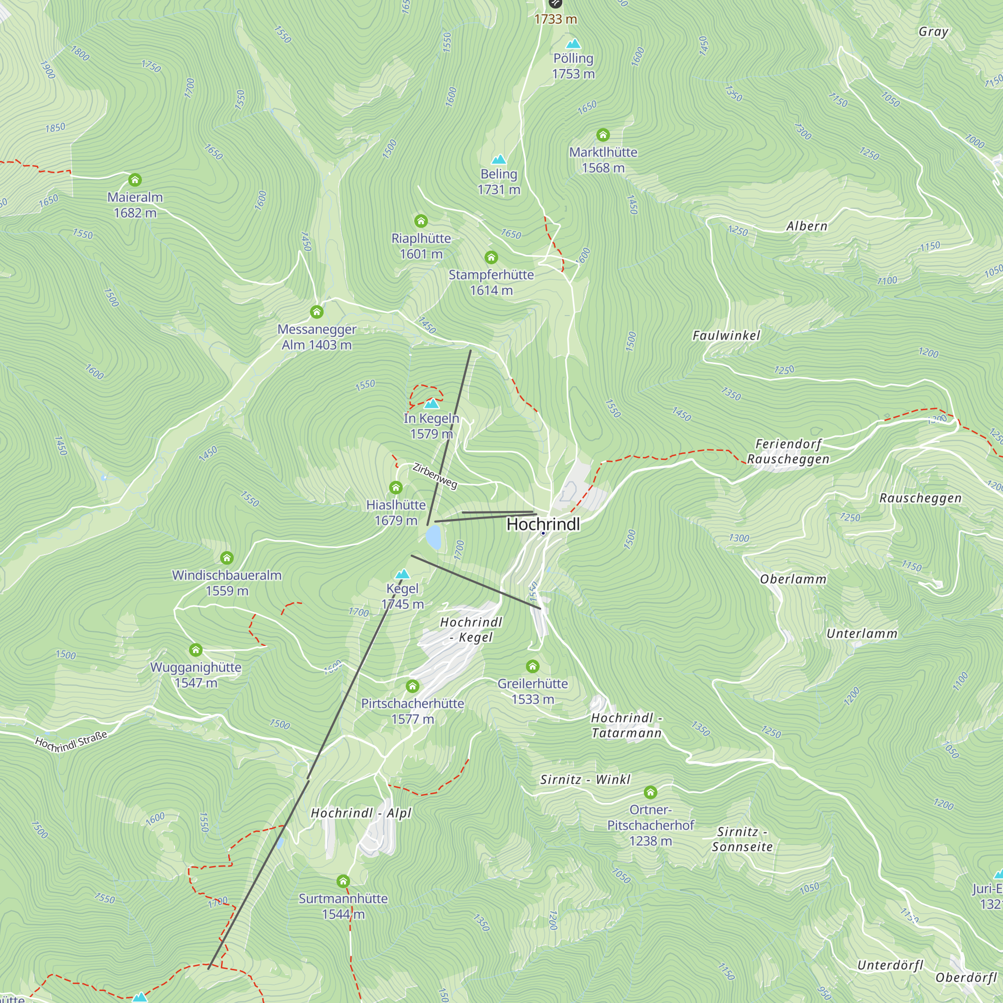 Herzlhütte map