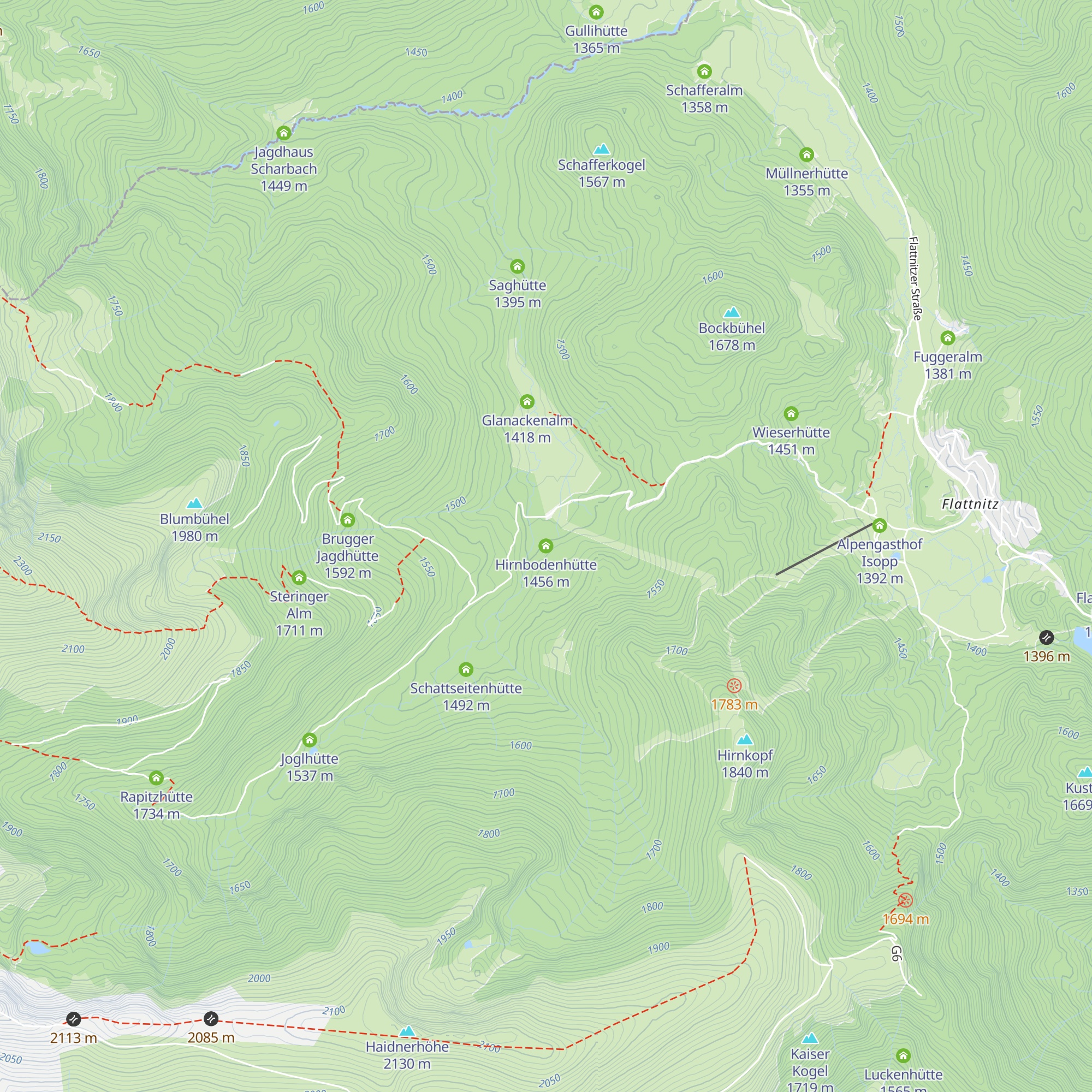 Hirnbodenhütte map