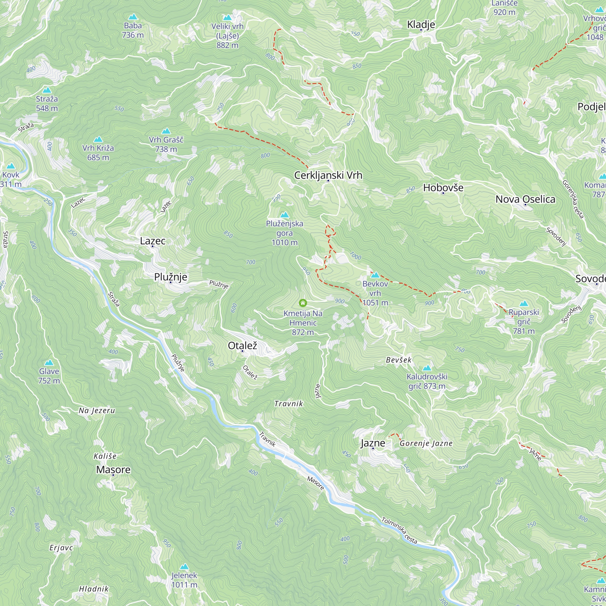Kmetija Na Hmenic map