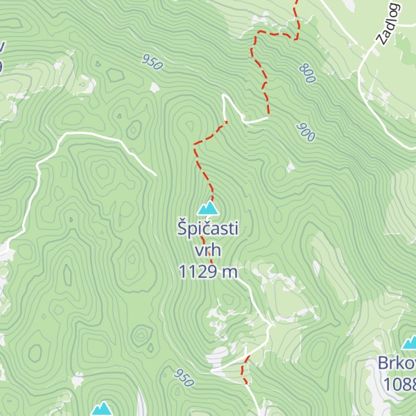 Map of Špičasti vrh