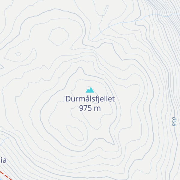 Map of Durmålsfjellet