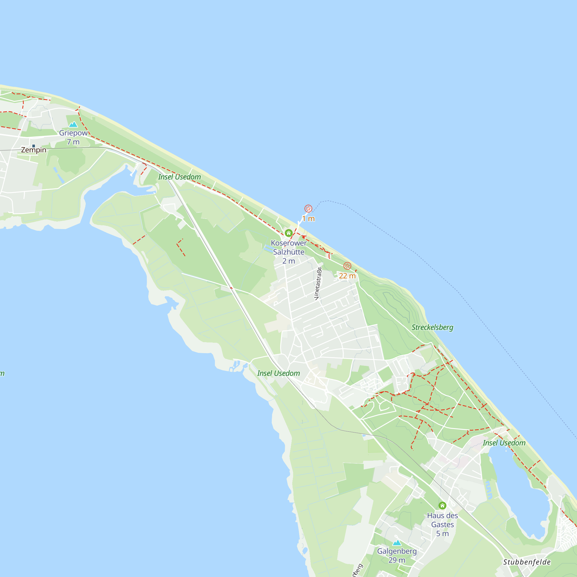 Kurverwaltung Koserow map