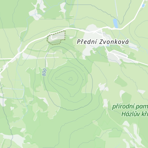 Map of Zvonkovský vrch