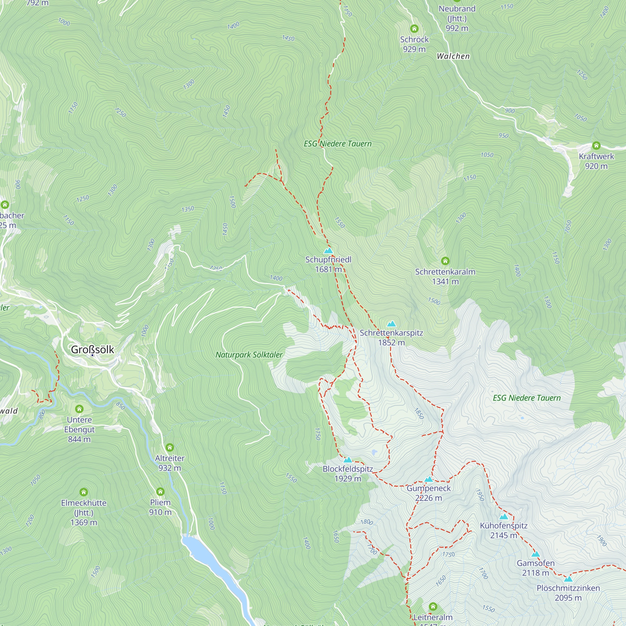 Schönwetterhütte map