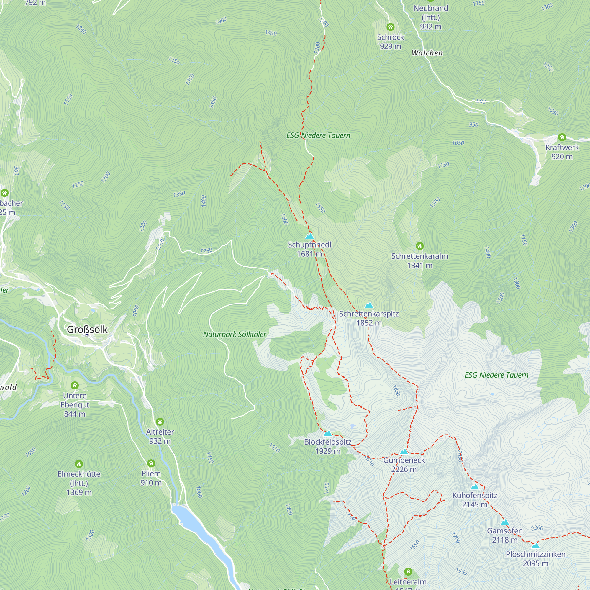 Schönwetterhütte map
