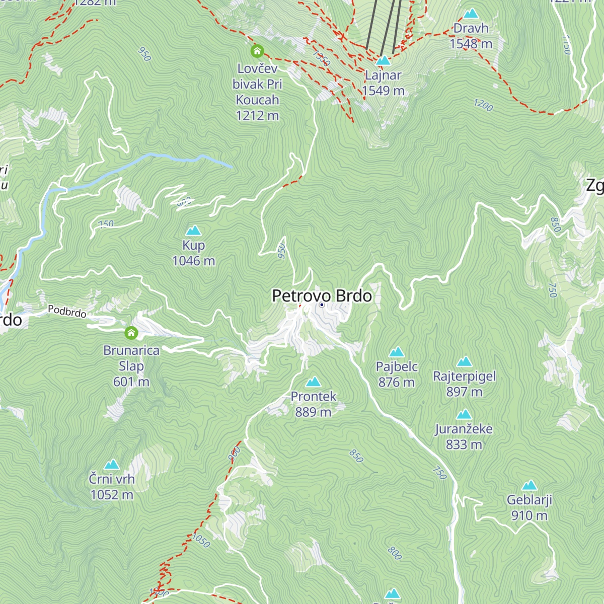 Planinski dom Petrovo Brdo map