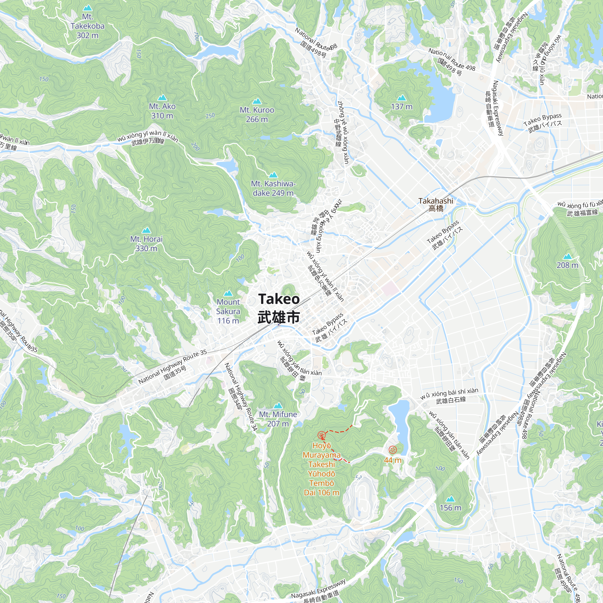 Takeoonsen Eki Kankō Annai Sho map