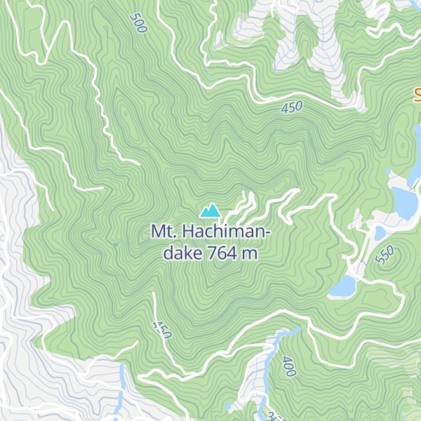 Map of Mt. Hachiman-dake