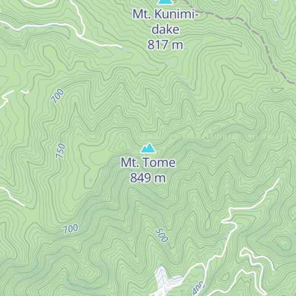 Map of Mt. Tome