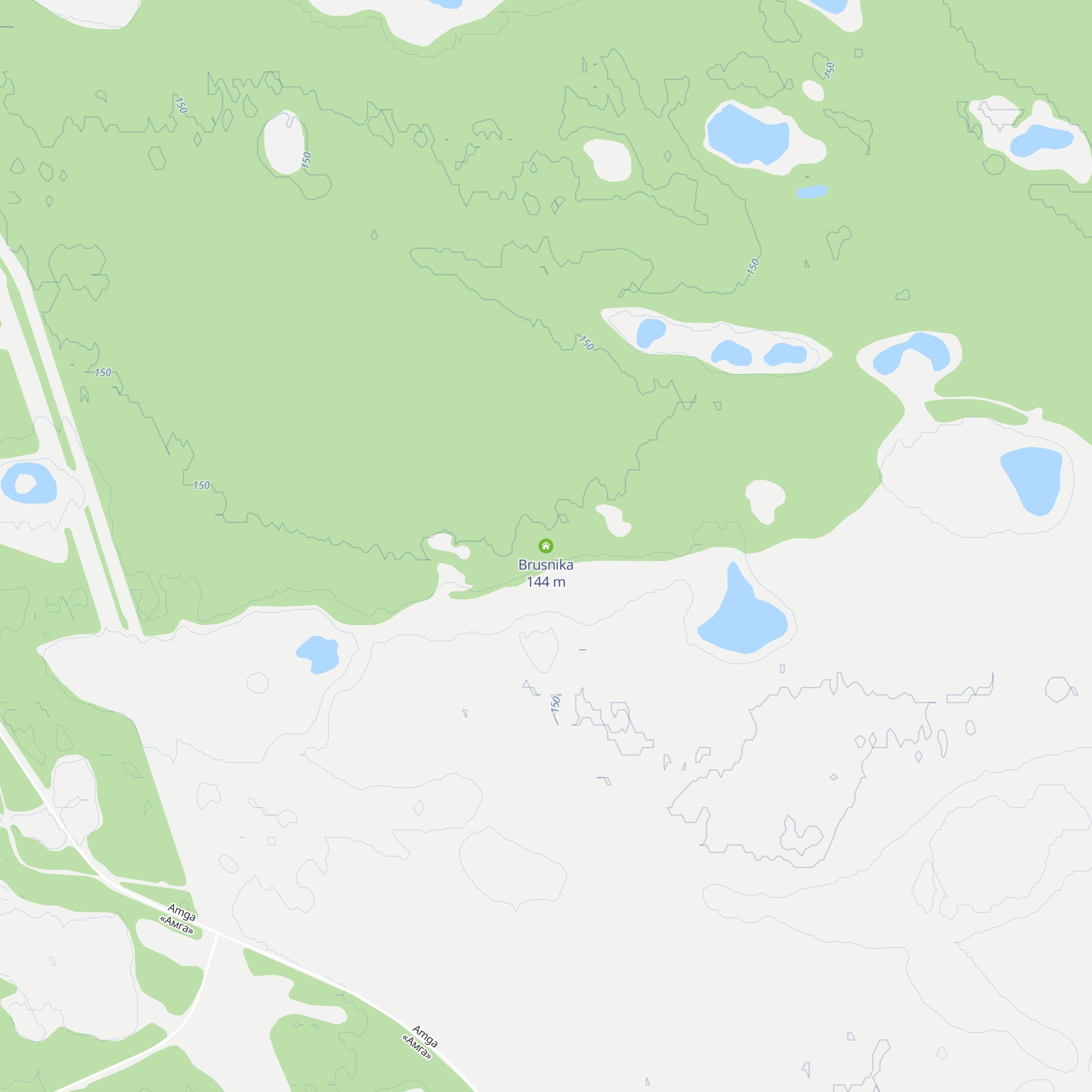 Brusnika map