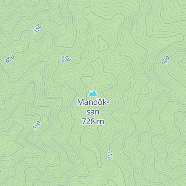 Map of Mandŏk-san