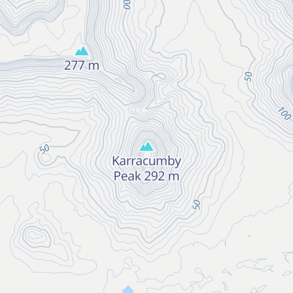 Map of Karracumby Peak
