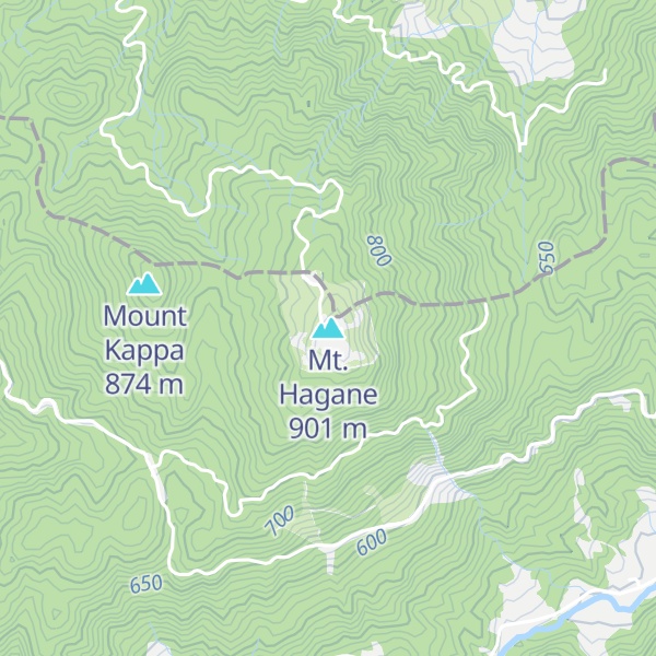 Map of Mt. Hagane
